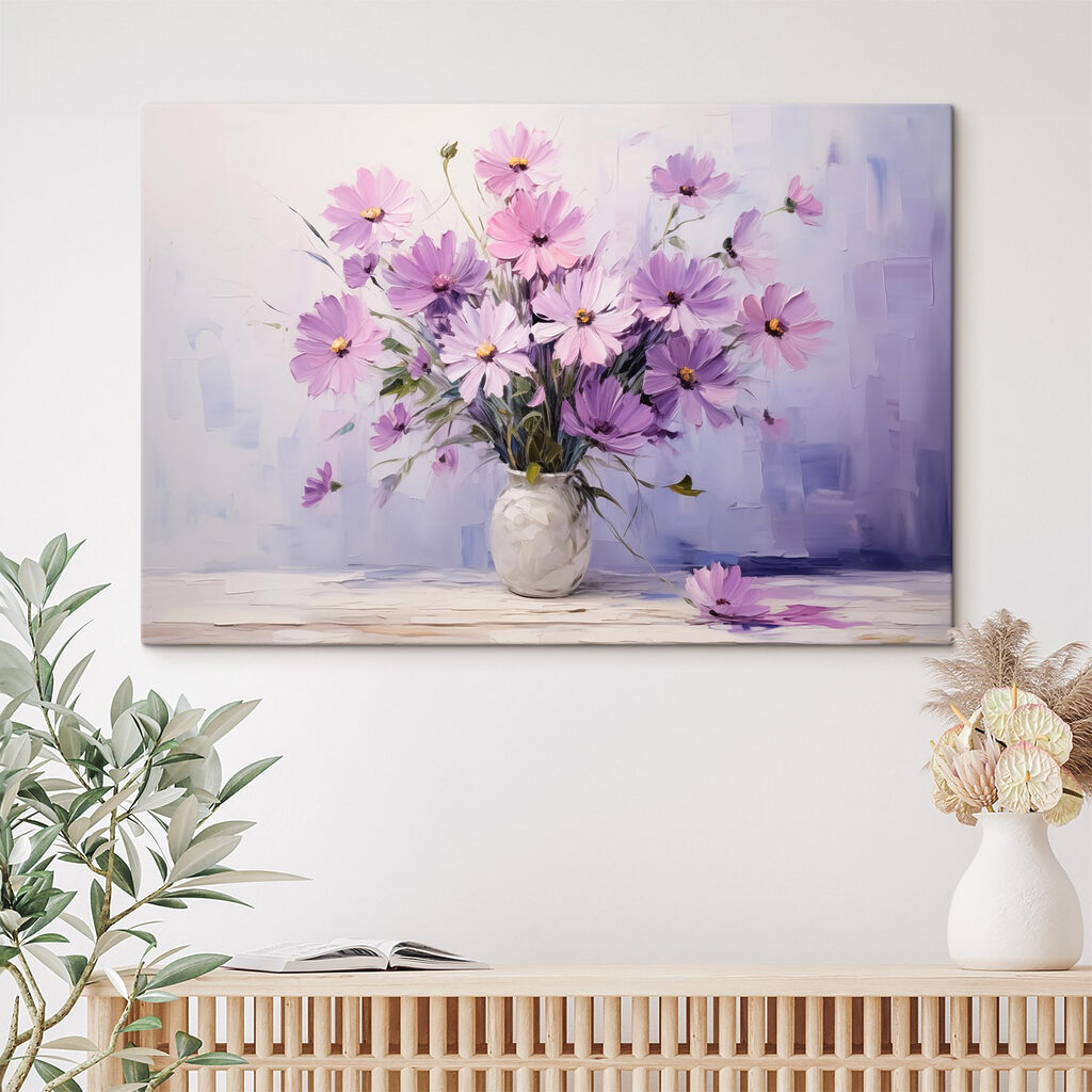Painting of flowers in a vase