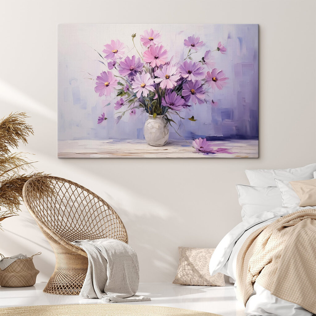 Painting of flowers in a vase