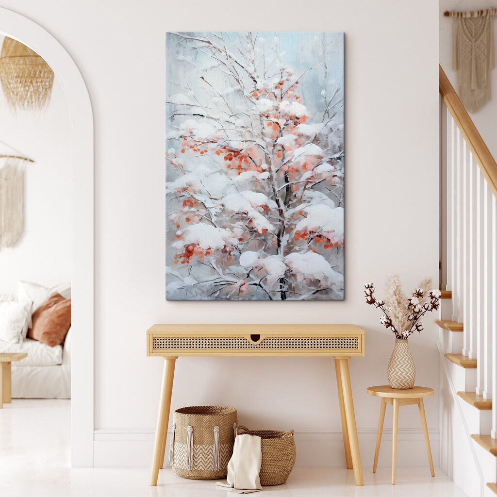 Tree covered in snow