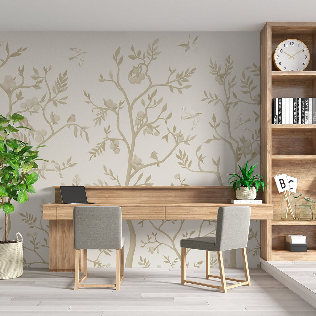 Wallpaper with birds and trees Wallpaper with birds and trees