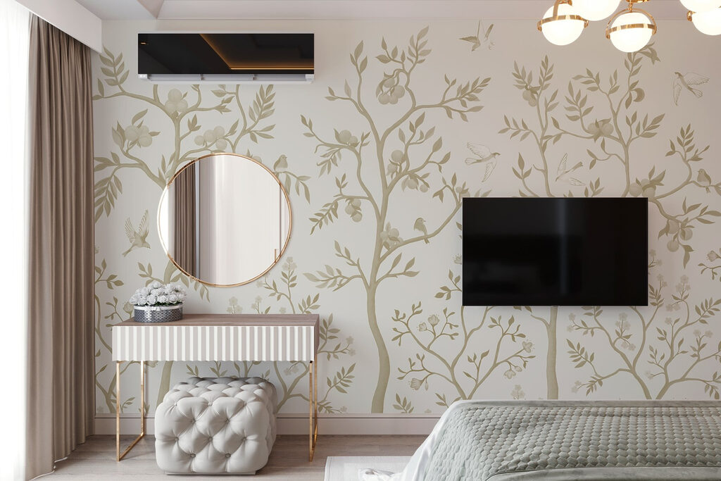 Wallpaper with birds and trees Wallpaper with birds and trees