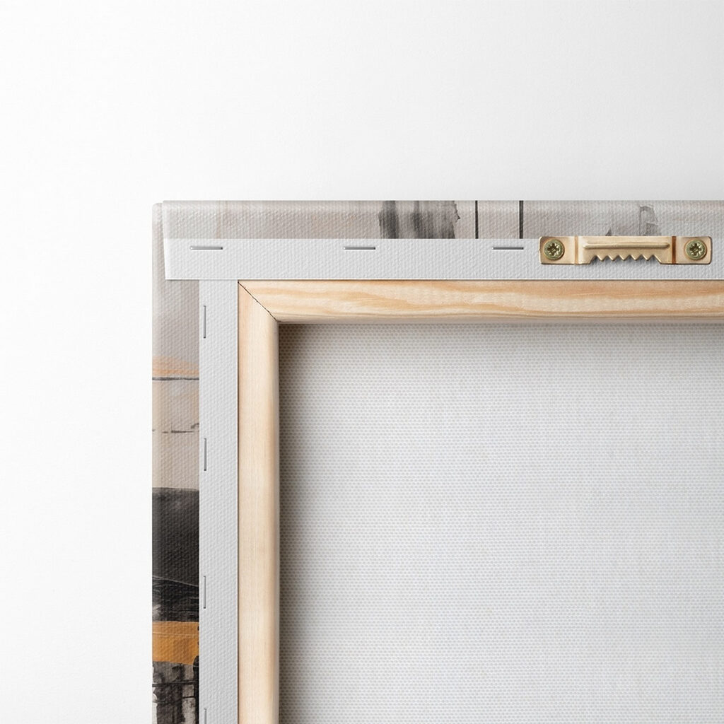 Painting of black and orange paint Painting of black and orange paint