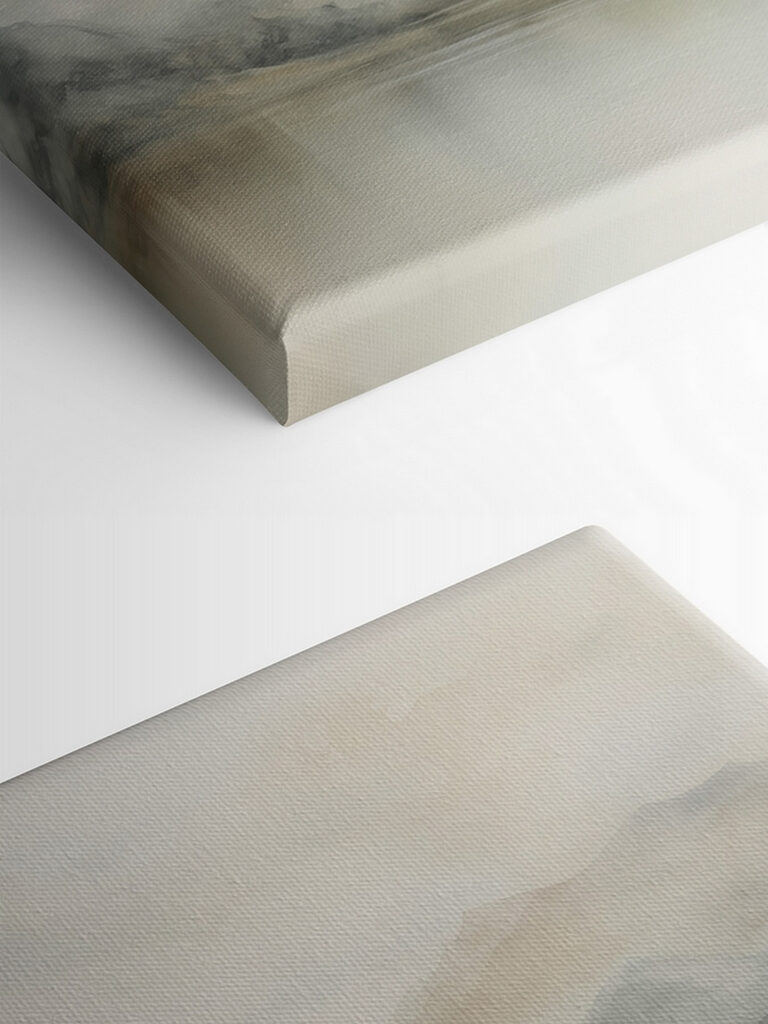 Watercolor of a lake with mountains in the distance Watercolor of a lake with mountains in the distance