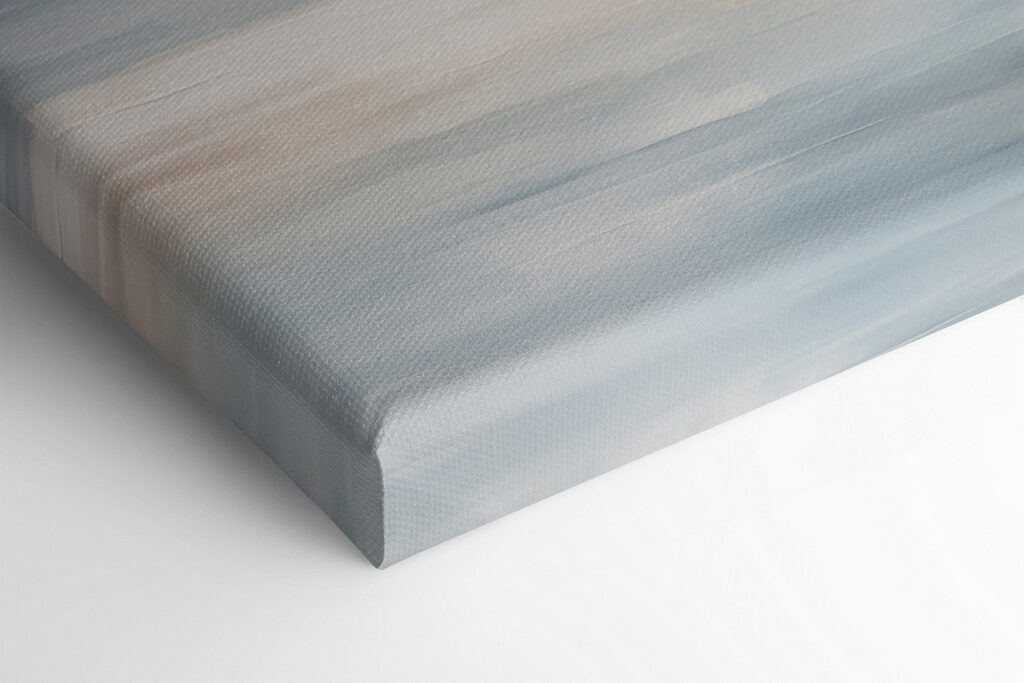 Painting of a landscape with mountains in the distance Painting of a landscape with mountains in the distance