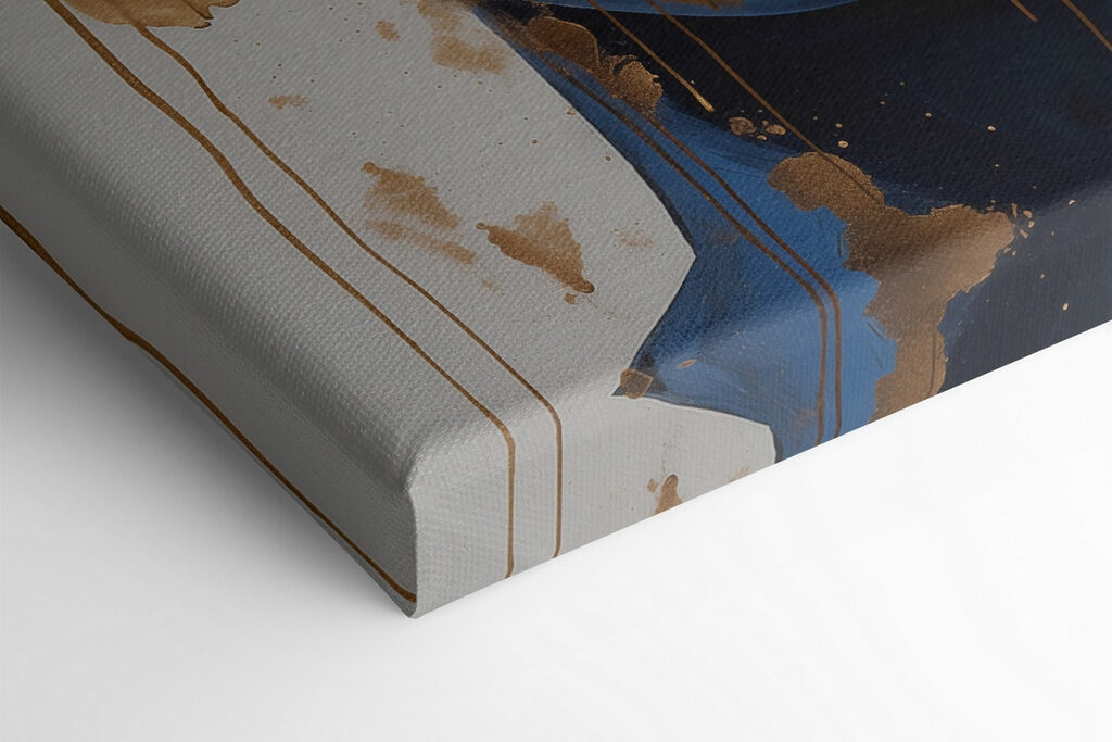 Striking fusion of blue and metallic