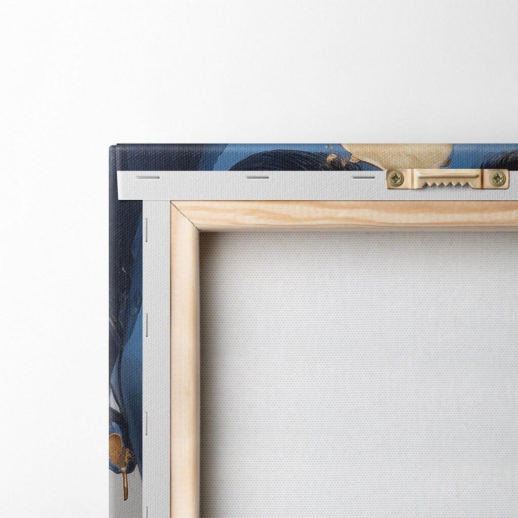 Striking fusion of blue and metallic