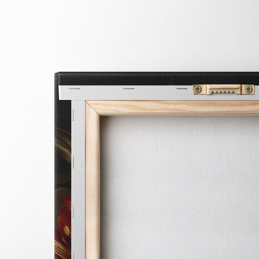 Painting of flowers on a black background