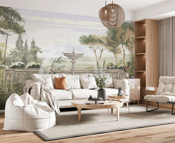 Water fountain in a garden Water fountain in a garden