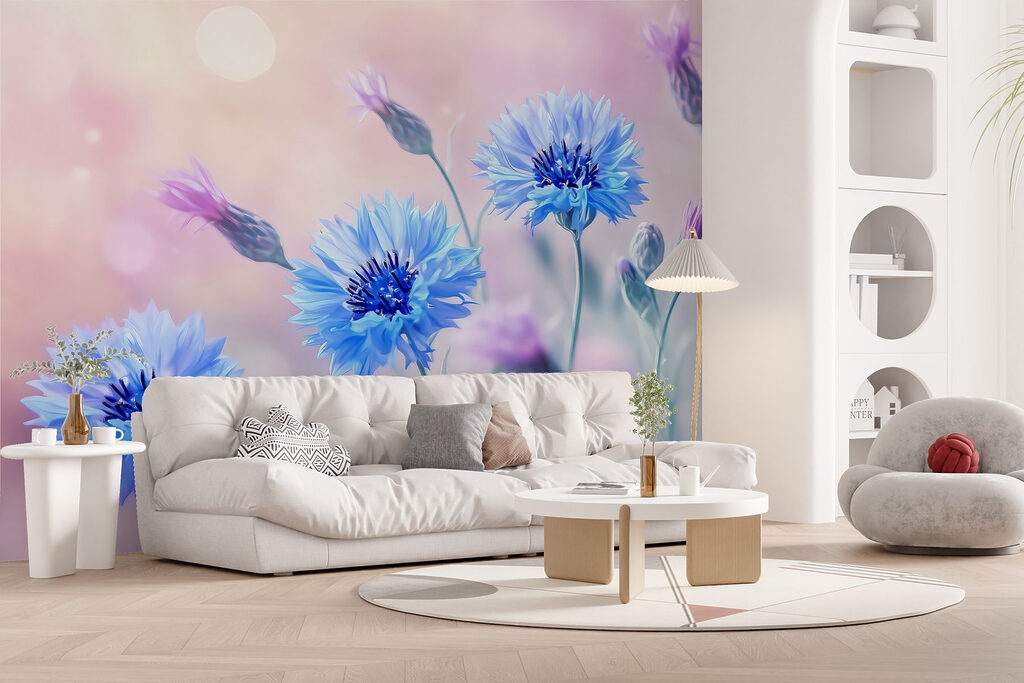 Group of blue flowers Group of blue flowers