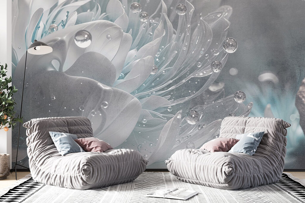 Delicate petals with morning dew Delicate petals with morning dew