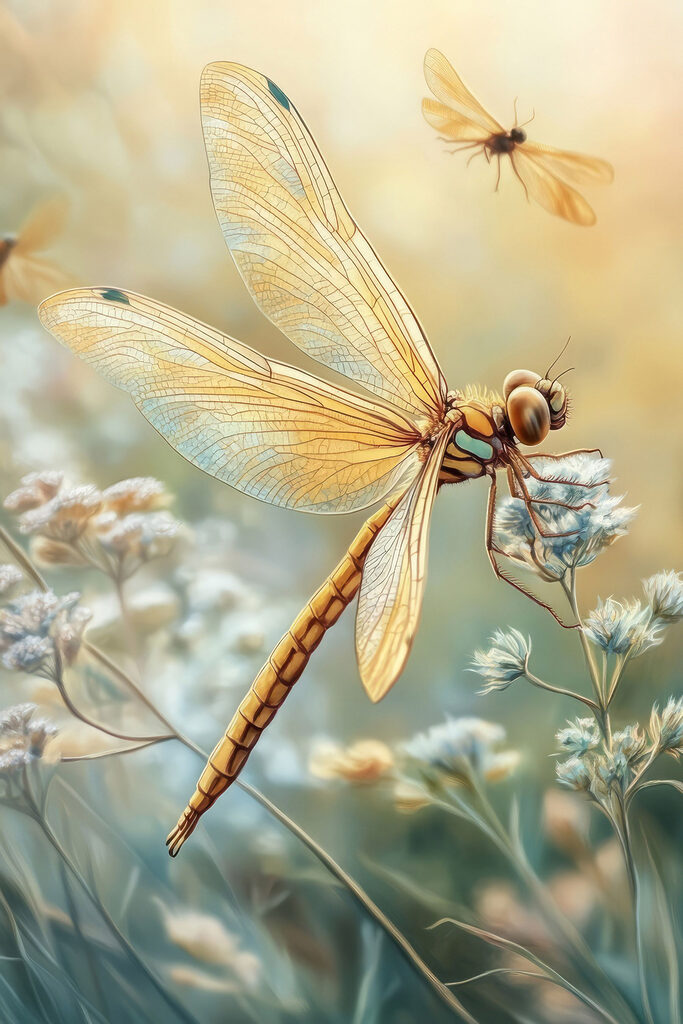 Dragonfly on a flower