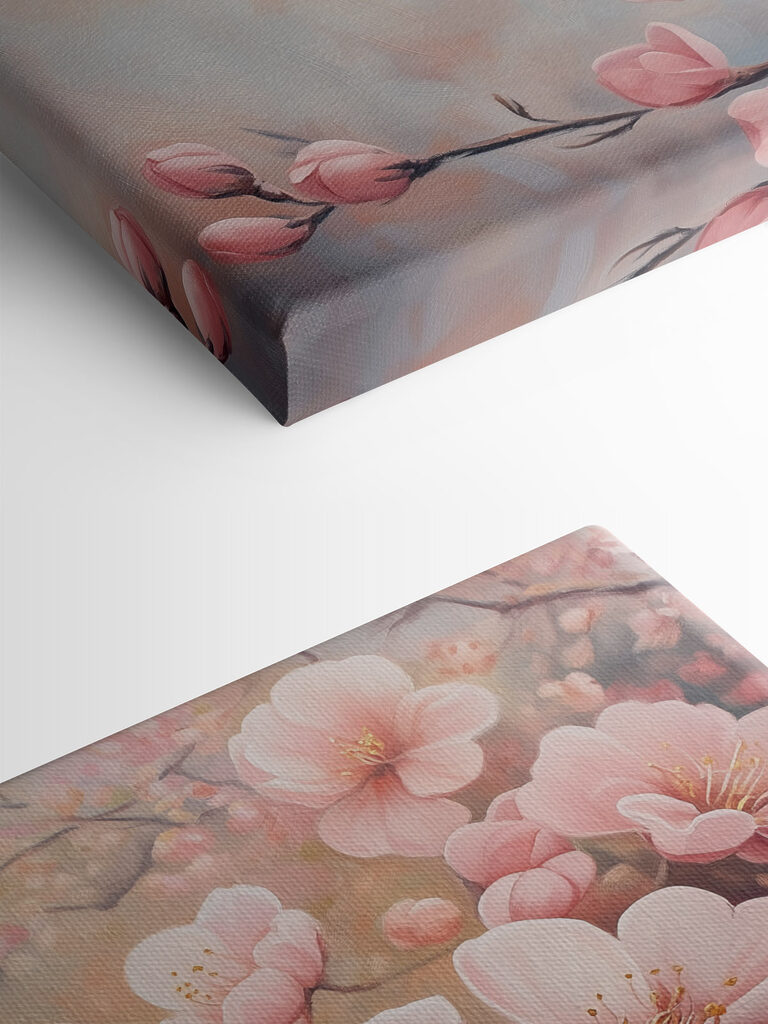 Painting of pink flowers Painting of pink flowers