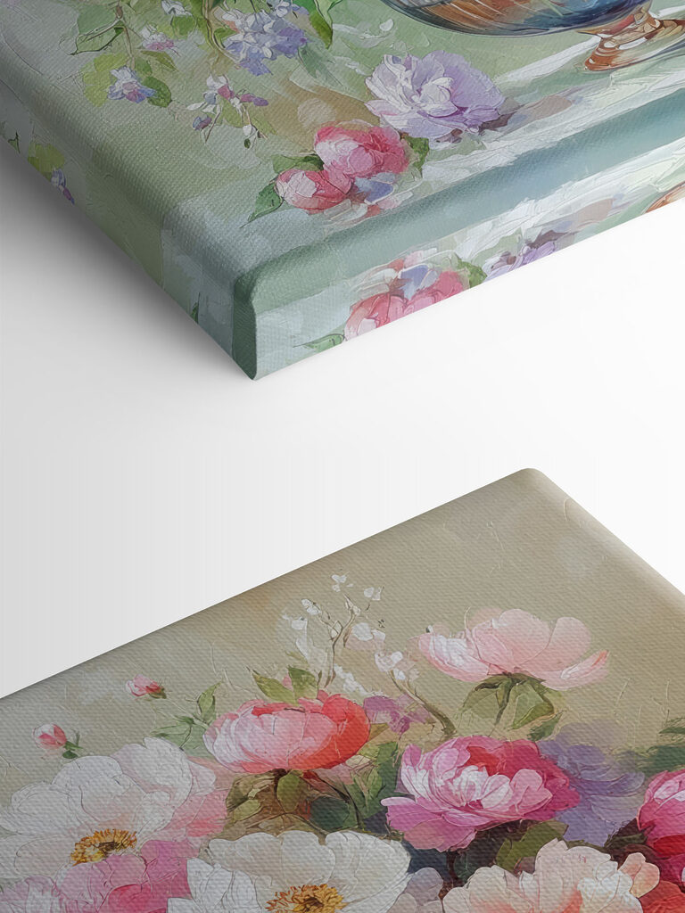 Painting of flowers in a vase