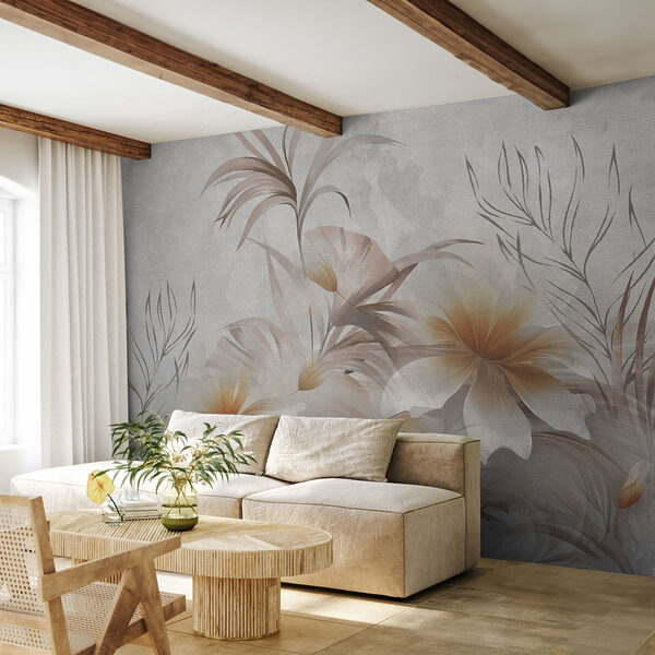 Elegantný kvetinový dizajn s jemnými odtieňmi Elegantný kvetinový dizajn s jemnými odtieňmi