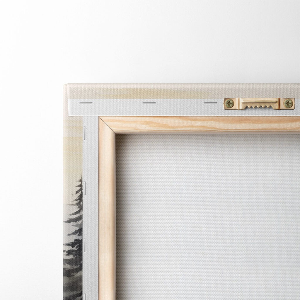 Landscape of a forest with fog Landscape of a forest with fog