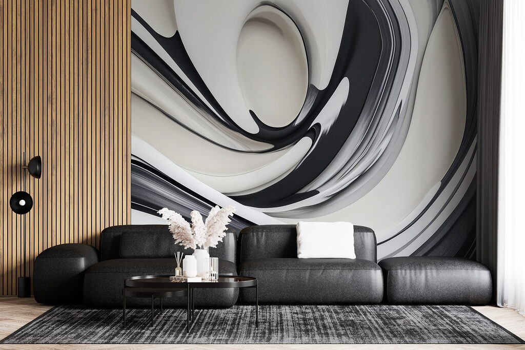 Black and white swirly design Black and white swirly design