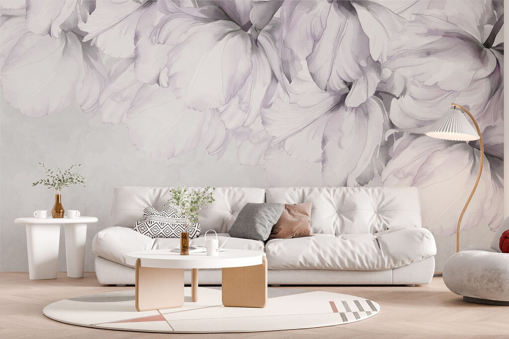 Soft petals against a muted background Soft petals against a muted background