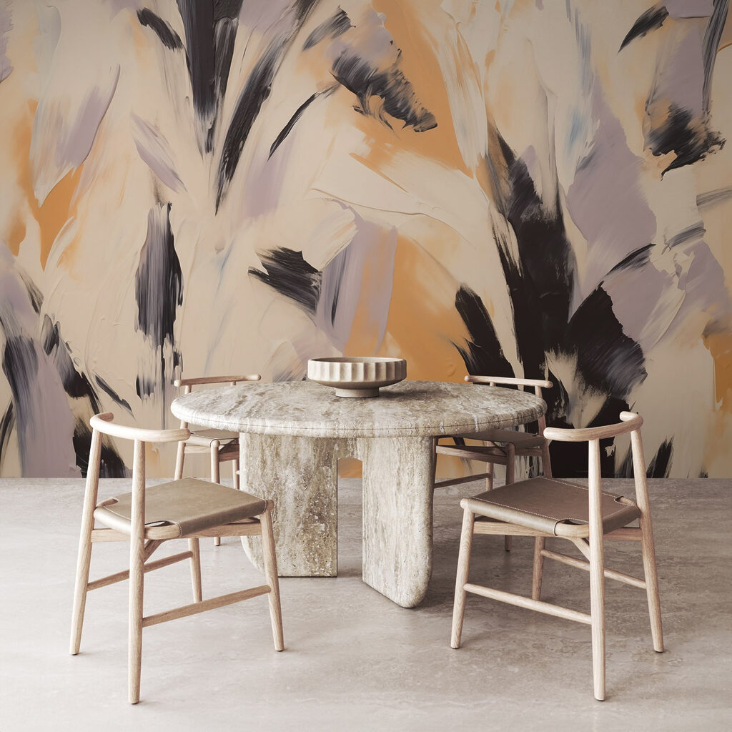 Abstract strokes in soft hues