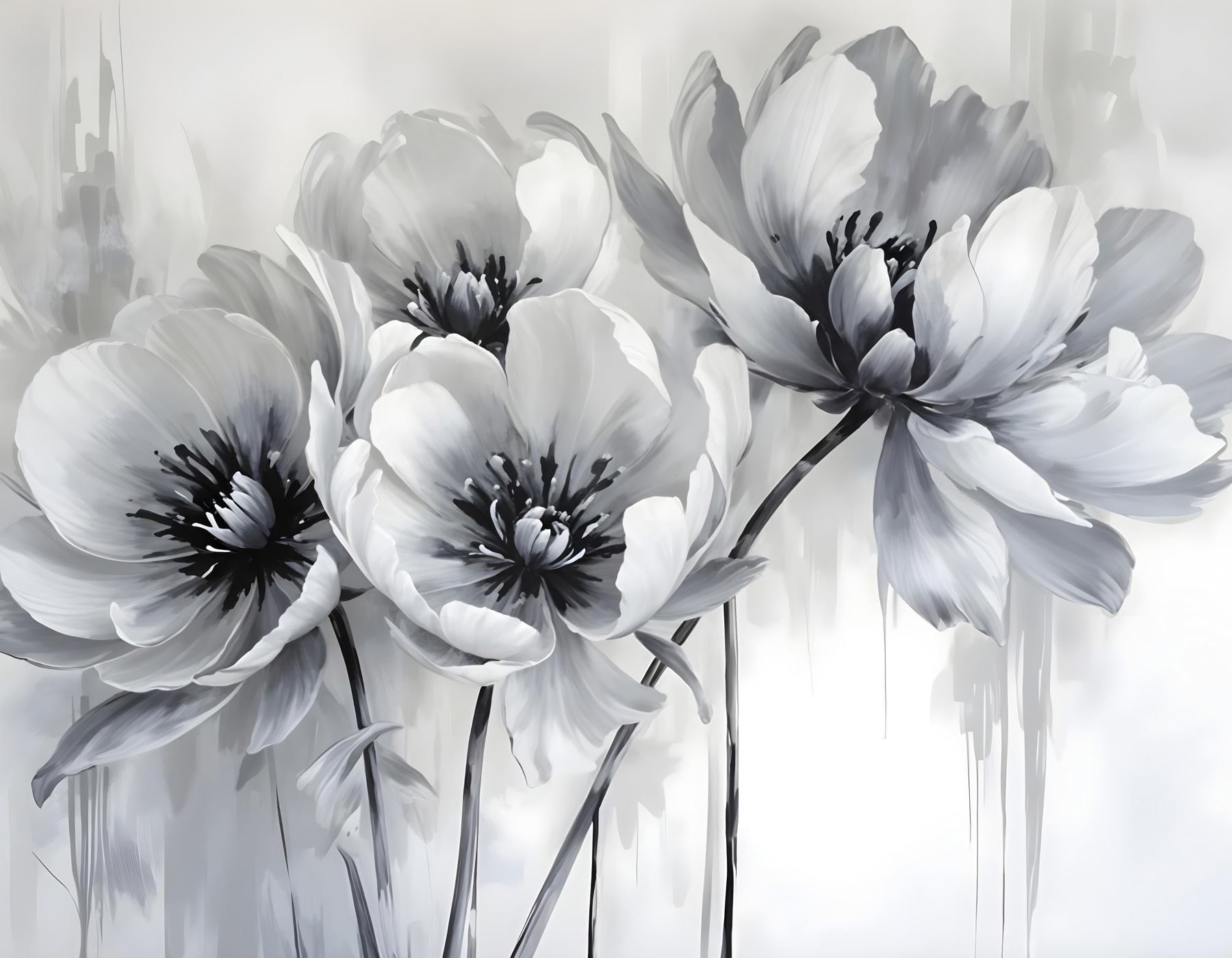 Group of flowers on a white background Group of flowers on a white background