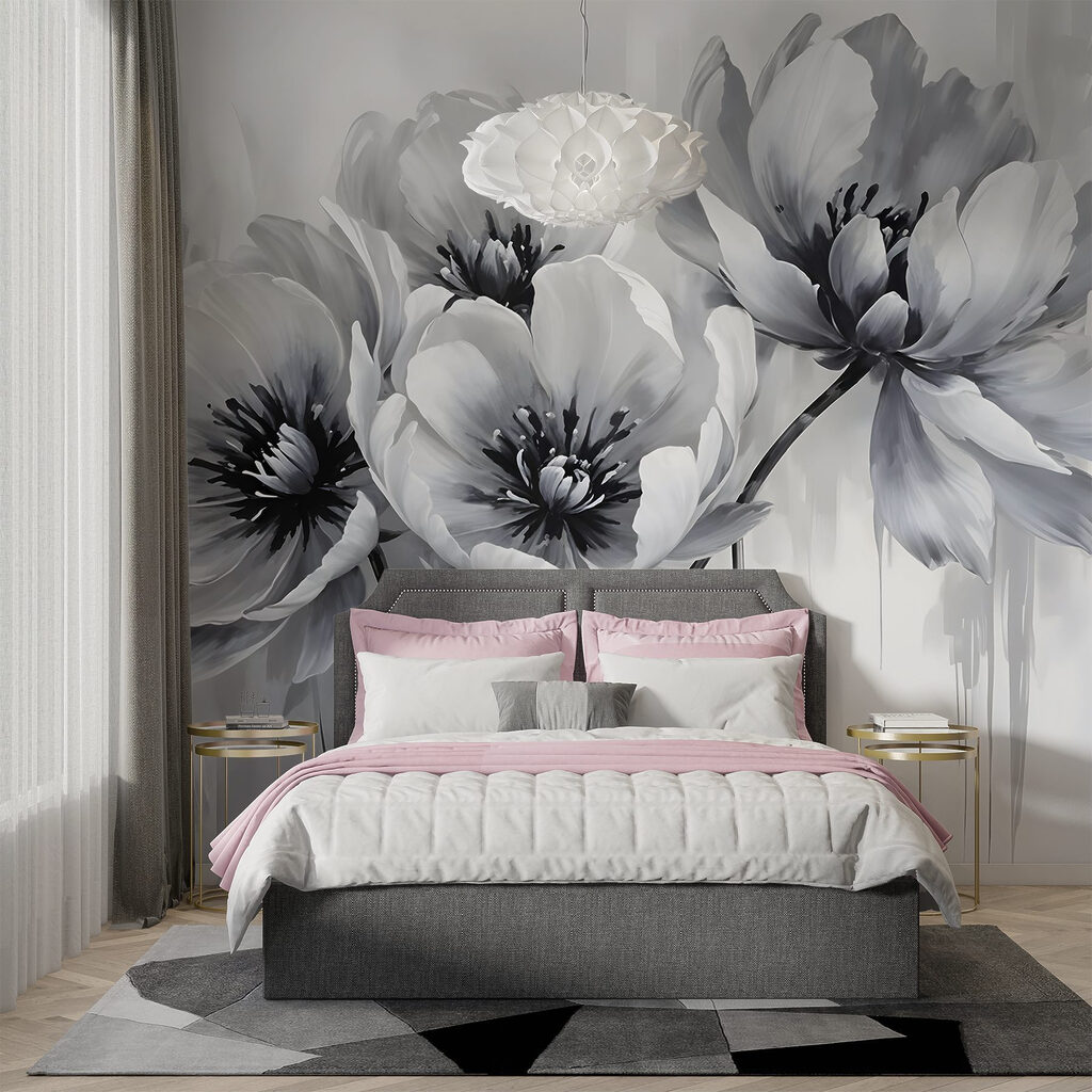 Group of flowers on a white background Group of flowers on a white background