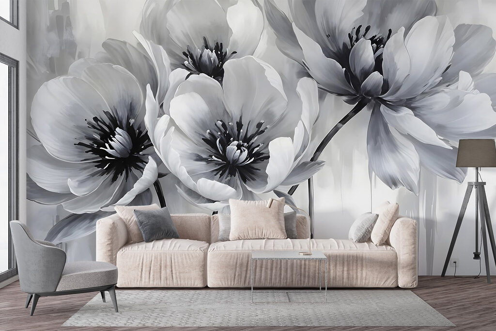 Group of flowers on a white background Group of flowers on a white background