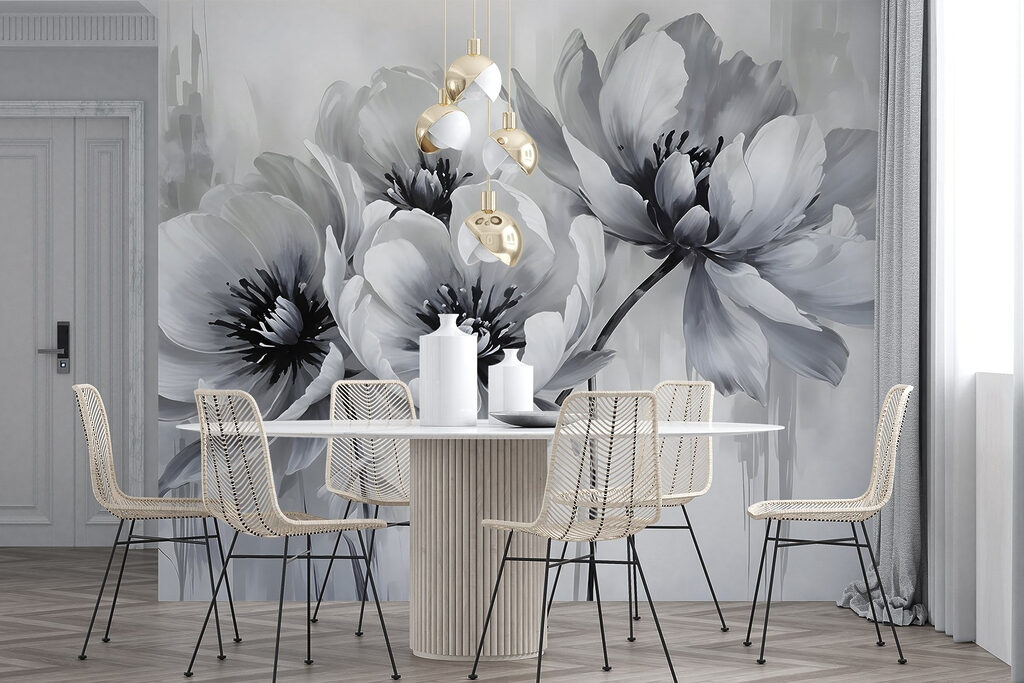 Group of flowers on a white background Group of flowers on a white background