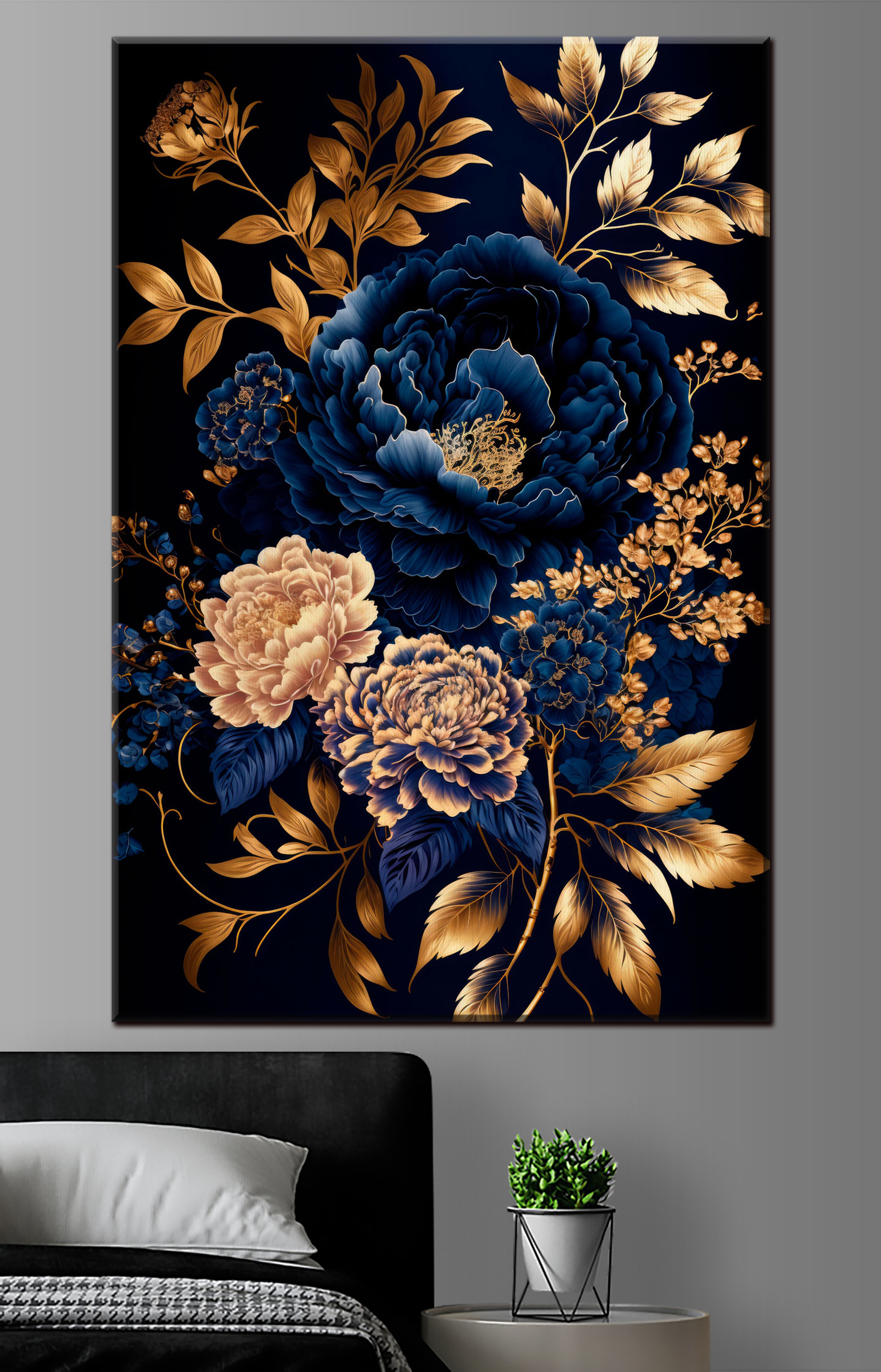 Vibrant floral arrangement on dark background Vibrant floral arrangement on dark background