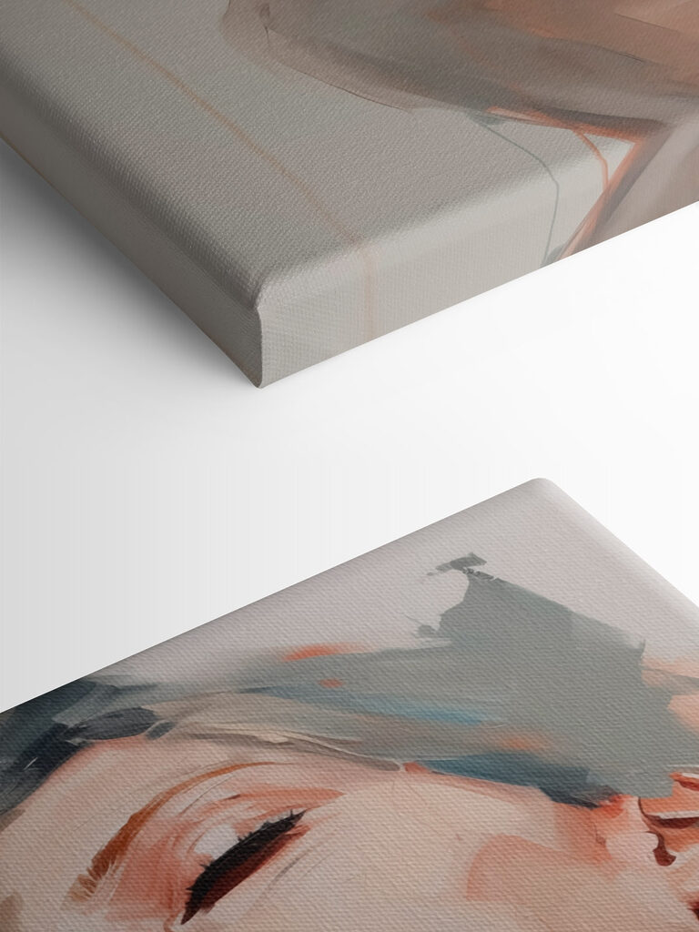 Painting of a woman's face