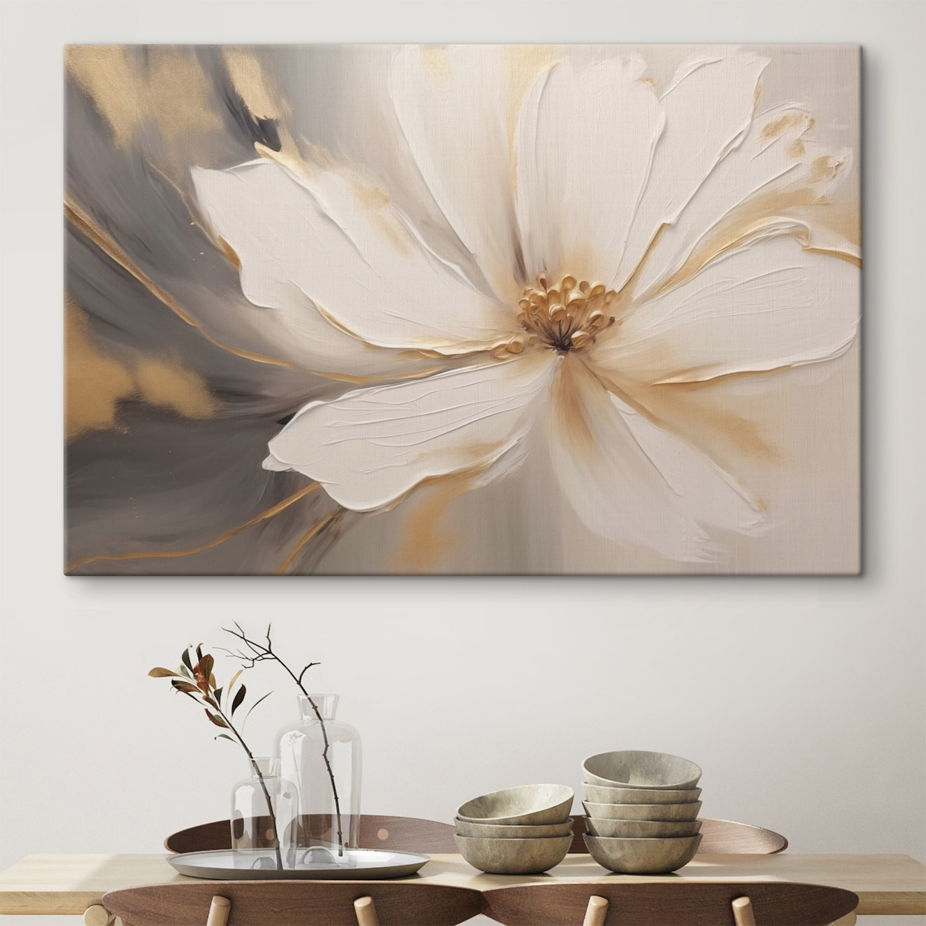 Painting of a white flower
