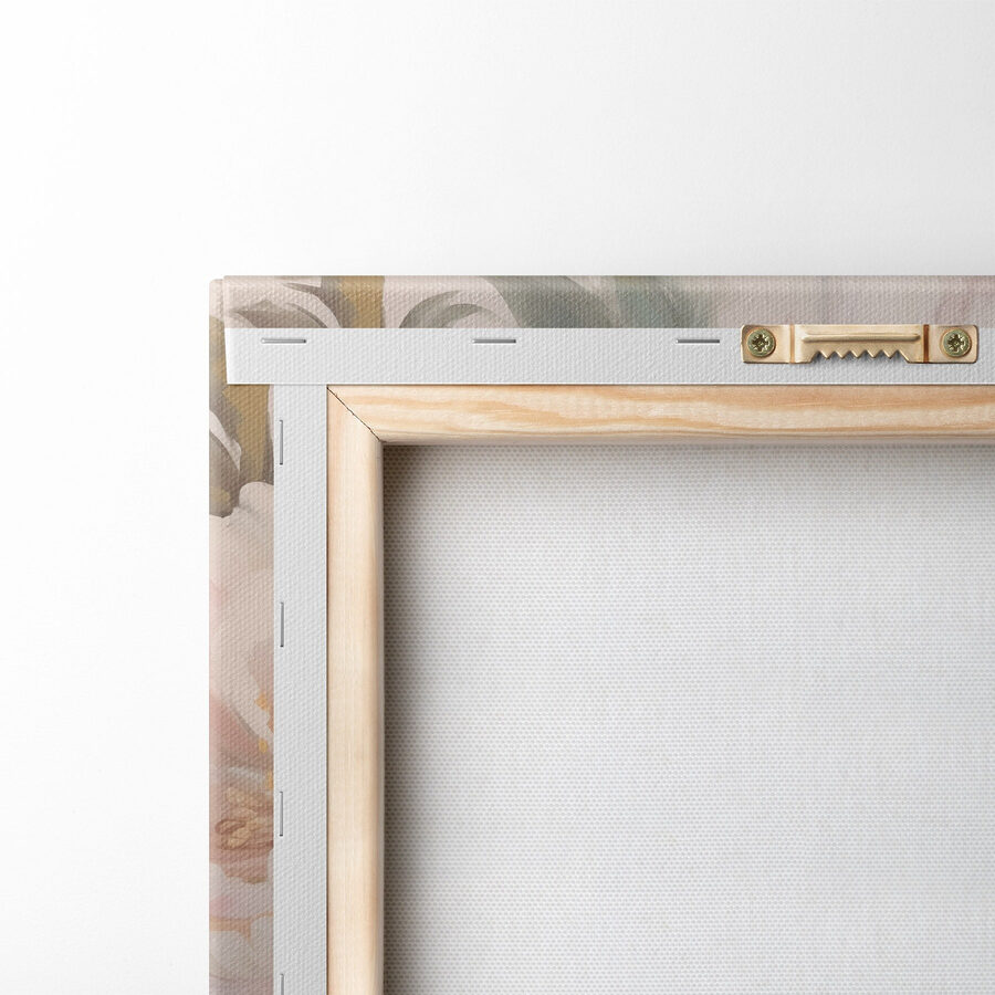 Painting of flowers on a white surface Painting of flowers on a white surface