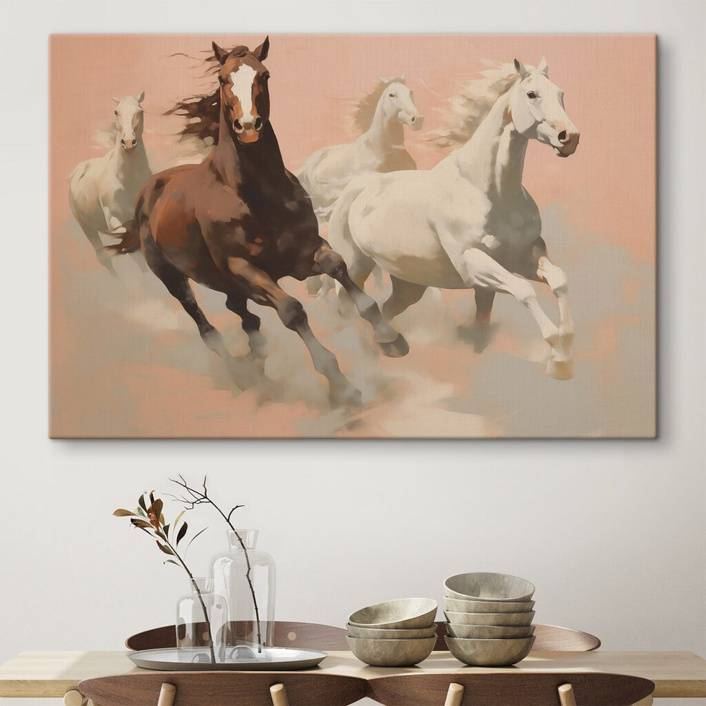 Group of horses running