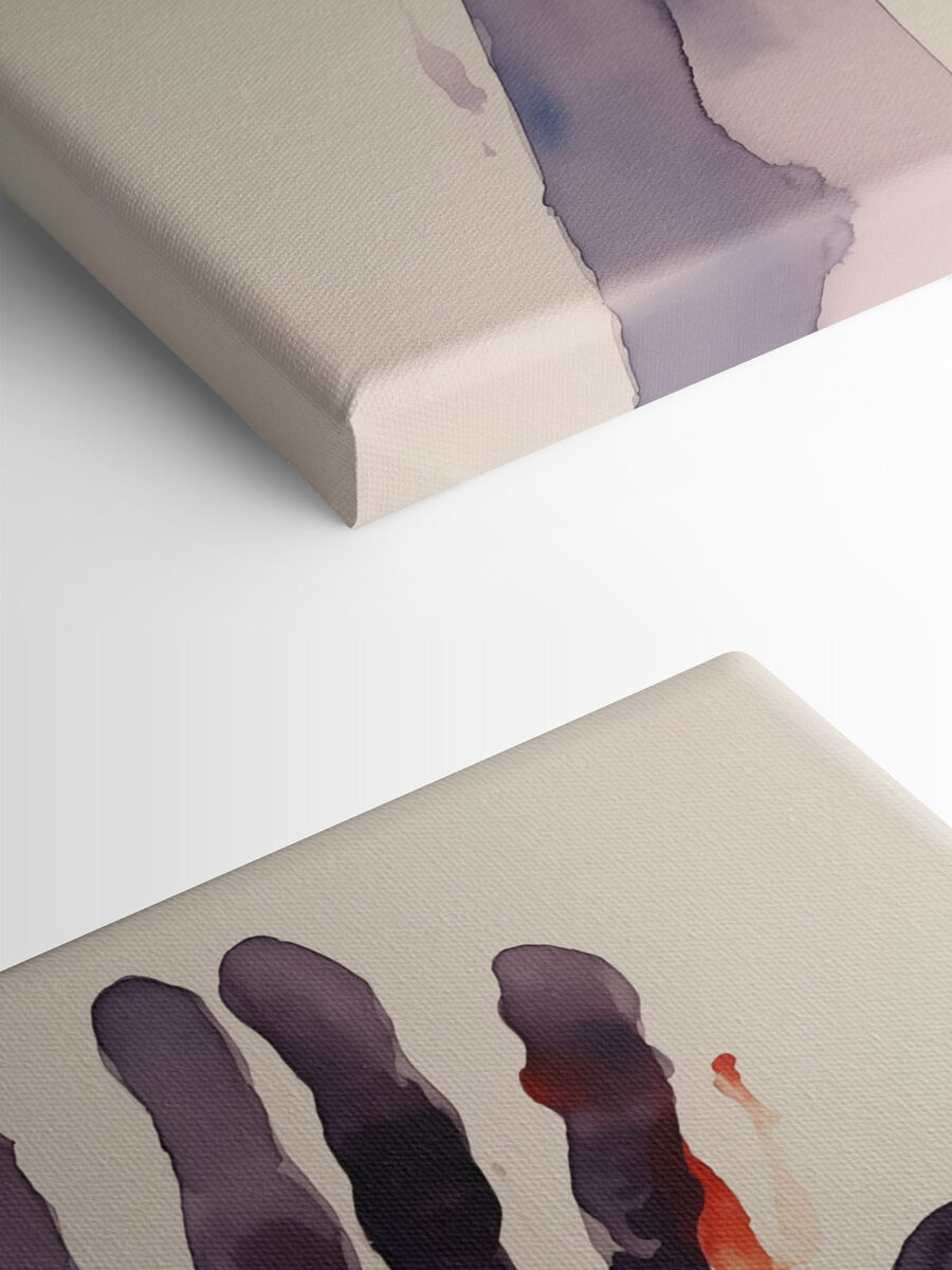 Canvas prints Hand with paint splatters