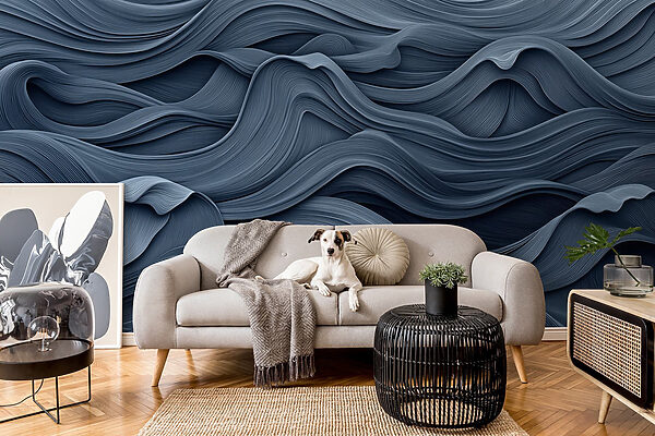 Grey wavy pattern on a surface