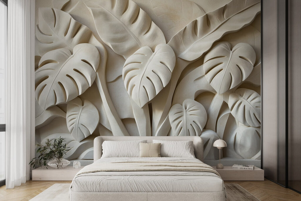 Stone carving of leaves Stone carving of leaves