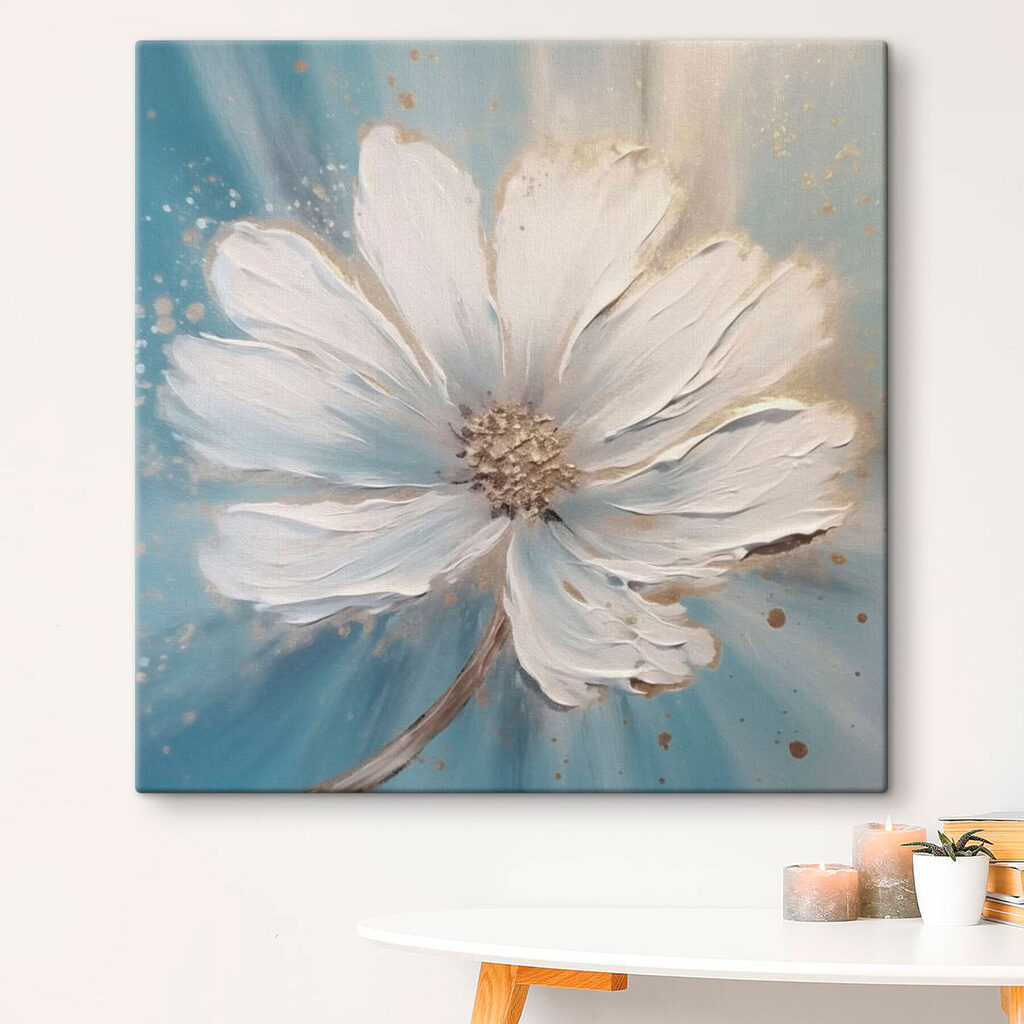 Painting of a white flower Painting of a white flower