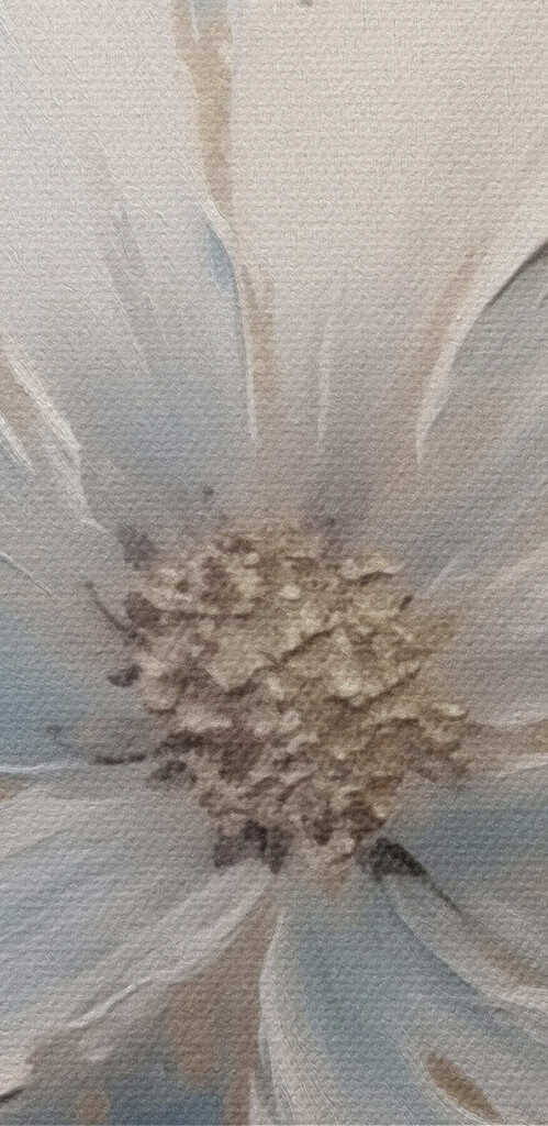 Painting of a white flower Painting of a white flower