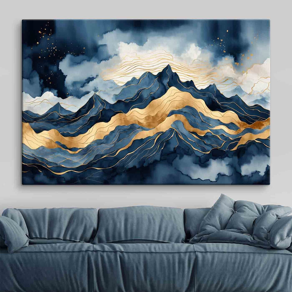 Majestic mountains beneath a cloudy sky
