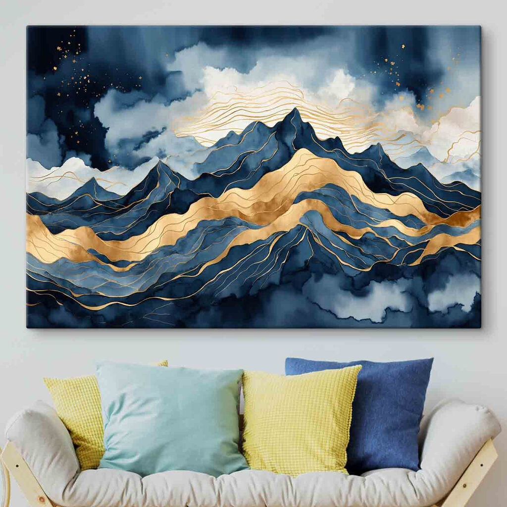 Majestic mountains beneath a cloudy sky
