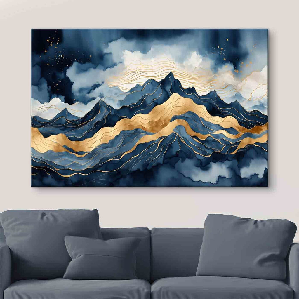 Majestic mountains beneath a cloudy sky