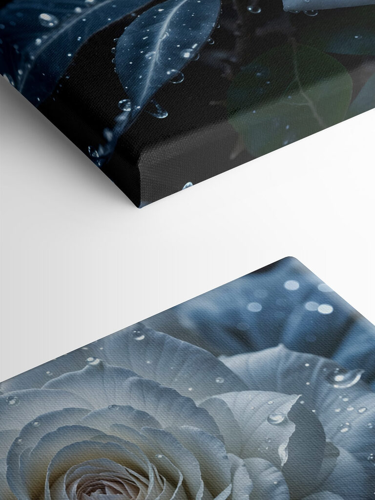 White rose with water drops on it