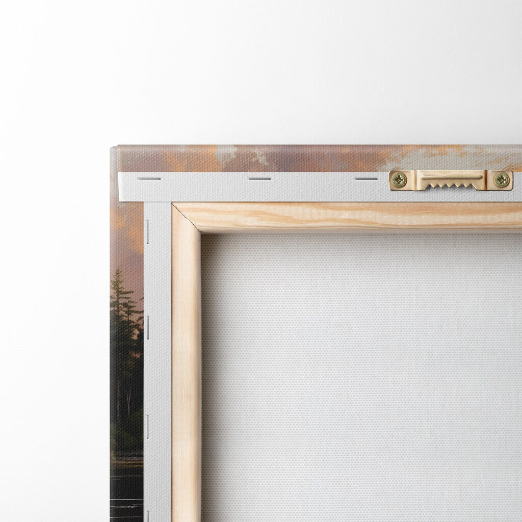 Landscape of a lake with a sunset Landscape of a lake with a sunset