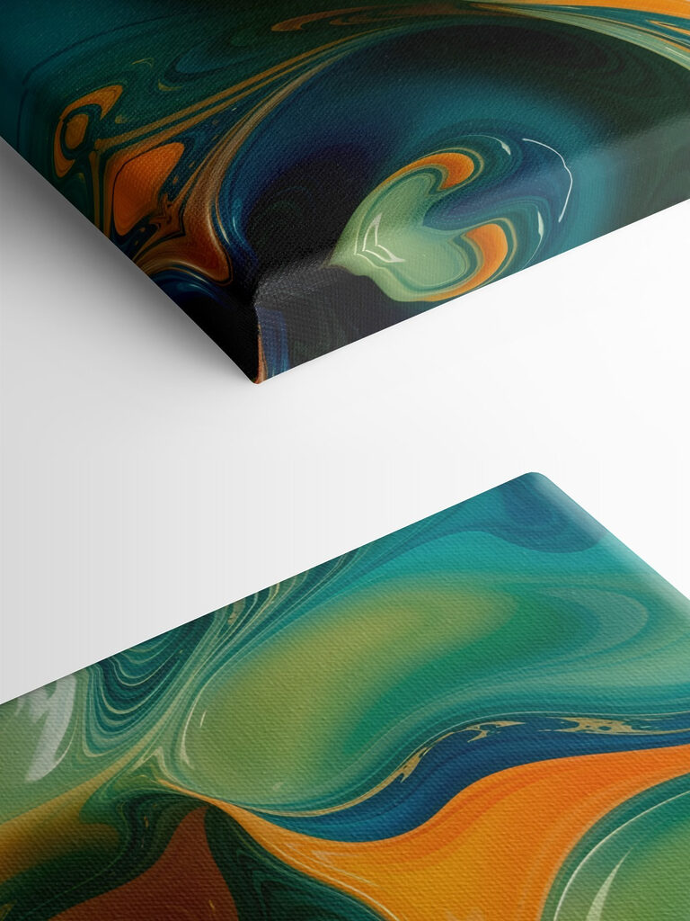 Colorful swirls of paint Colorful swirls of paint