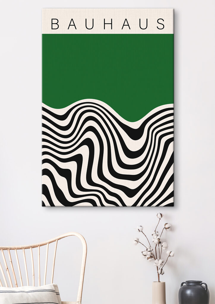 Black and white wavy lines