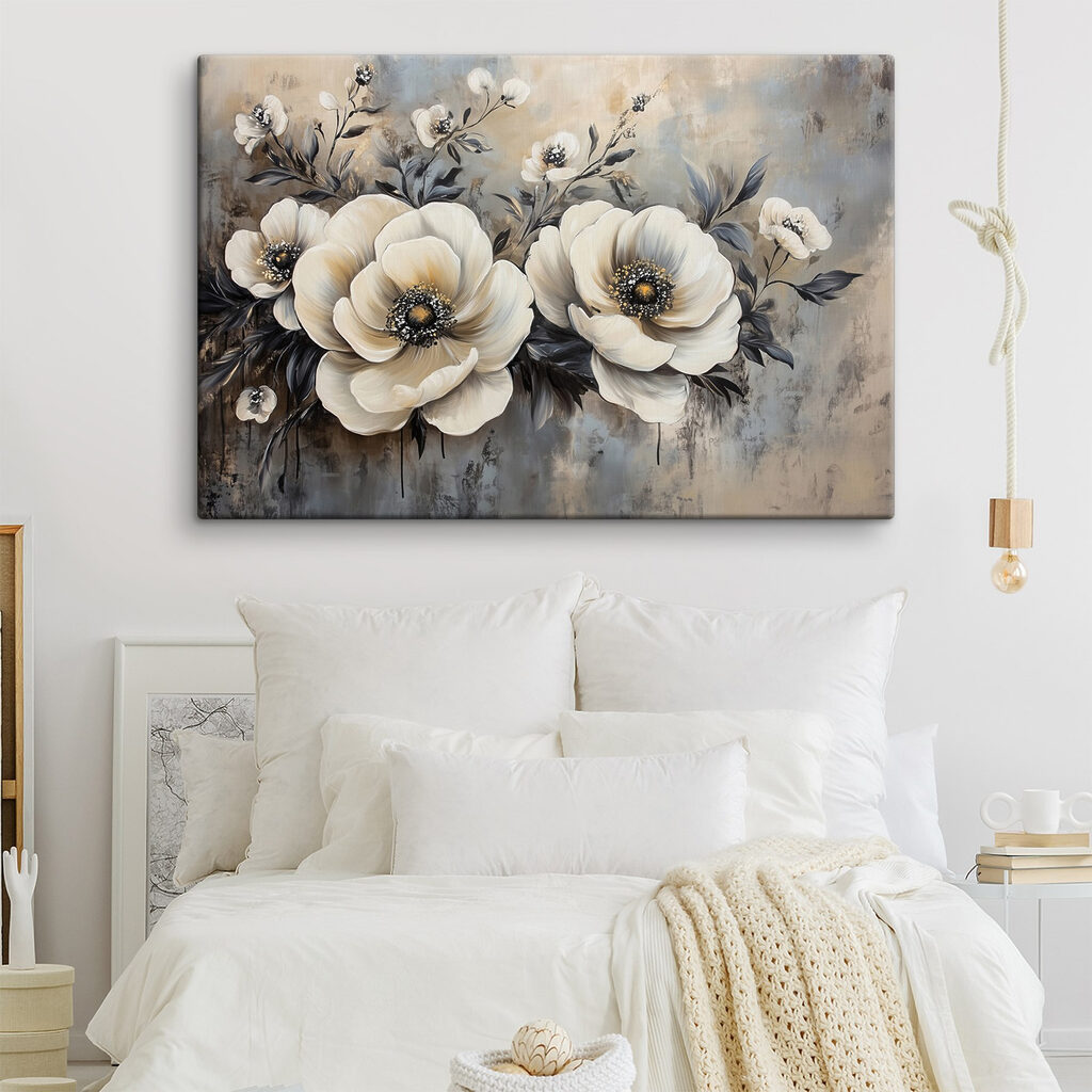 Painting of white flowers