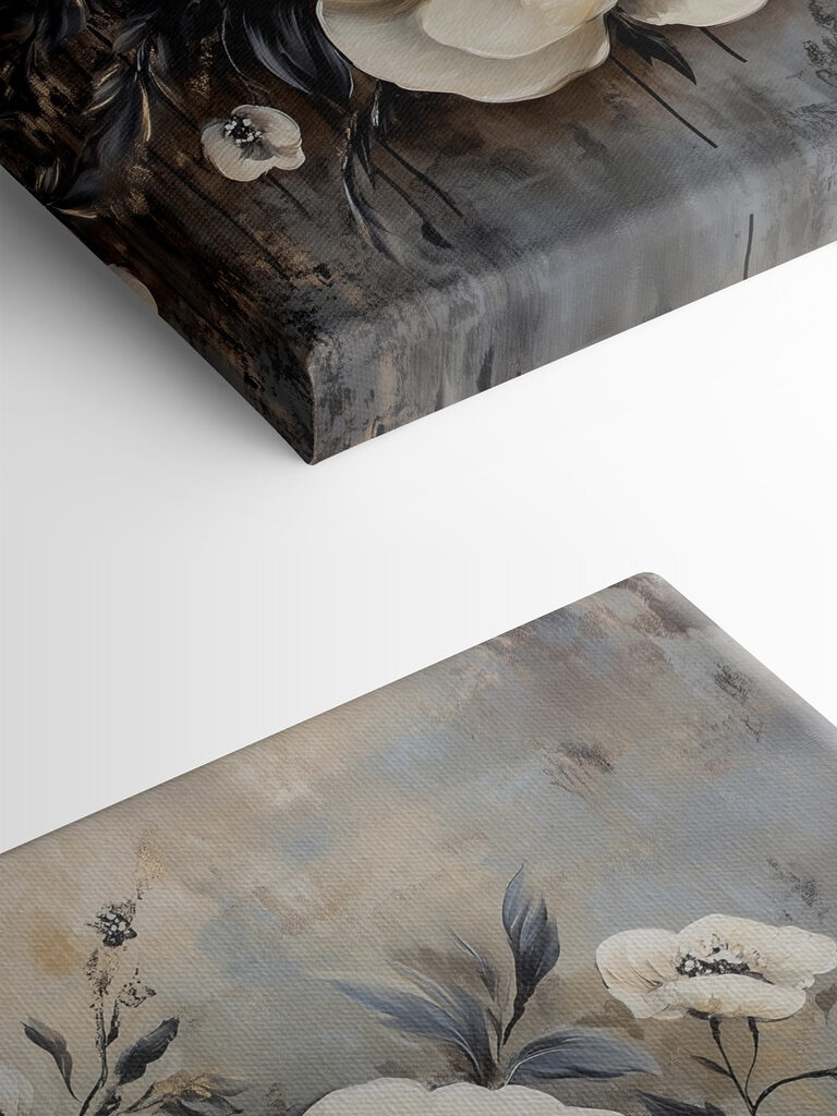 Painting of white flowers