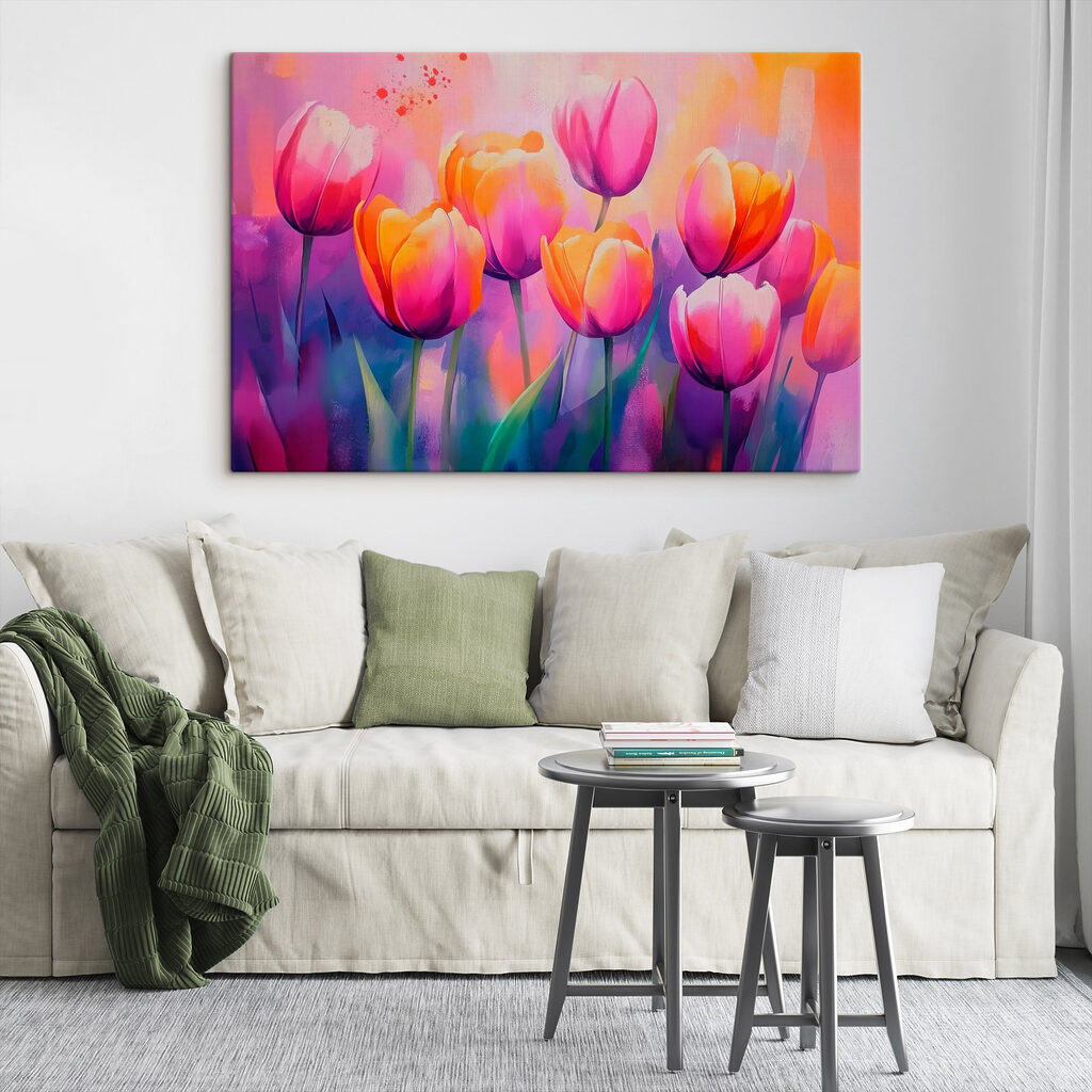 Painting of tulips Painting of tulips