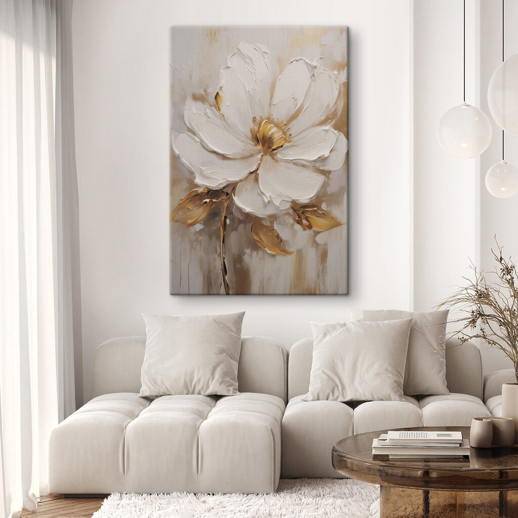 Painting of a white flower