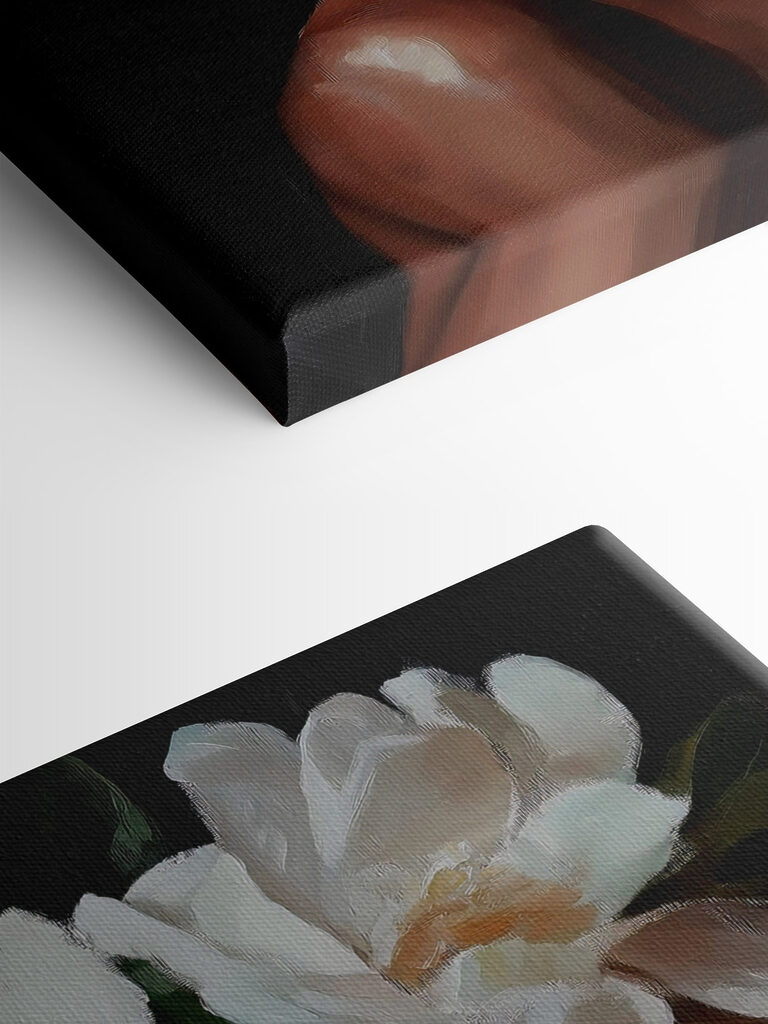 Woman with flowers in her hair Woman with flowers in her hair