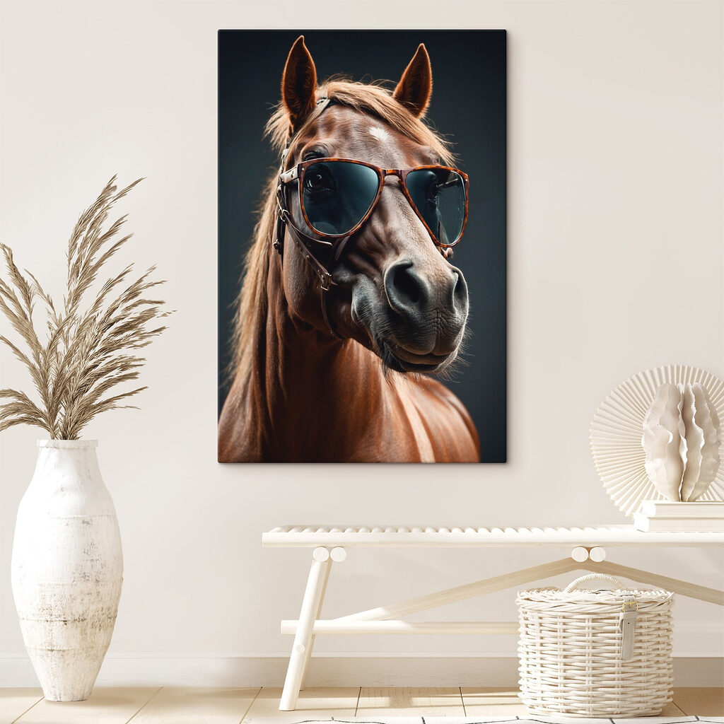 Horse wearing sunglasses Horse wearing sunglasses