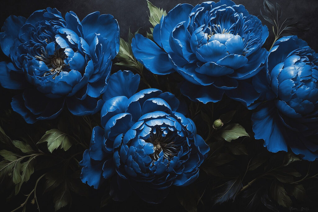 Group of blue flowers